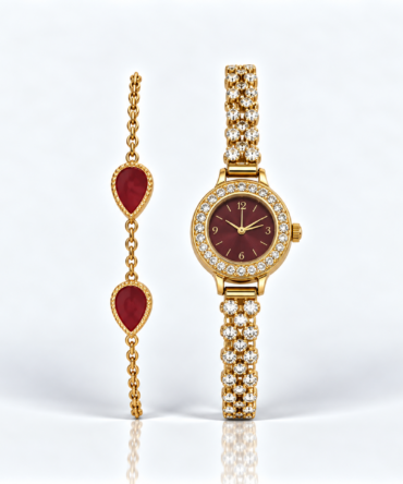 Golden Ruby Drop Set